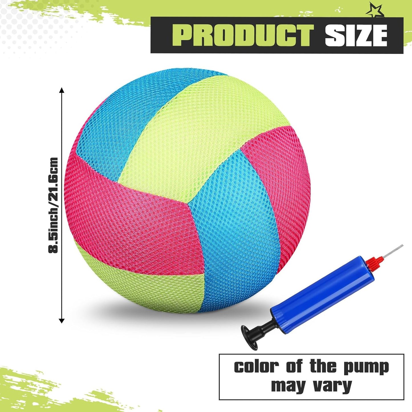 8.5 Inch Waterproof Volleyball with Technology Water Beach Pool Volleyball for Teens Adults Pool Game Outdoor and Indoor