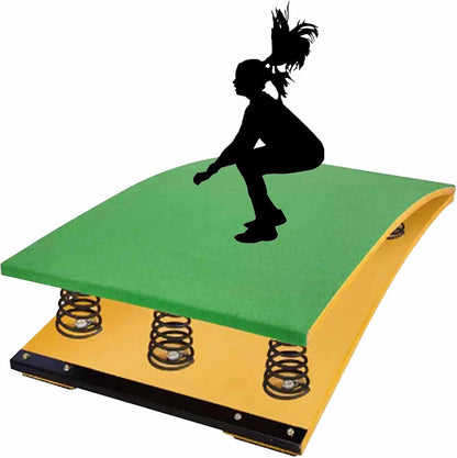 4 Springs High Jump Springboard Heavy Duty & Large Wood Gymnastics Wushu Training Elastic Board for Gymnastics Kung Fu Wood Elastic Board Heavy Duty Vault Spring Board