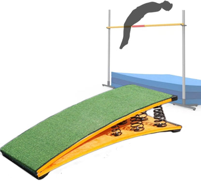 High Jumps Spring Board Athletics Field School Elastic Board, Vaulting Training Equipment Jumping Aid Board, Hardwood Heavy Duty Gymnastics Supplies ( Color : 9 Springs , Size : 60x120cm/23.6"x47.2" )