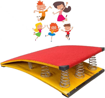 Gymnastics Equipment Heavy Duty Gymnastics Springboard, Vault Spring Boards with 9 Steel Springs, for Adults Teens Backflip High Jump,  Elastic Ramp Pad