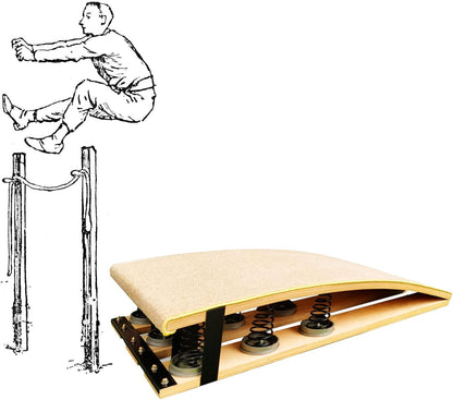 Jump Assist Boards Springboard for Martial Arts/Gymnastics Training, Track & Field Athletic Equipment, High/Long Jump Backflip Practice Elastic Board, Hard Wood