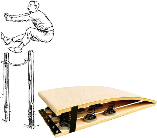Jump Assist Boards Springboard for Martial Arts/Gymnastics Training, Track & Field Athletic Equipment, High/Long Jump Backflip Practice Elastic Board, Hard Wood