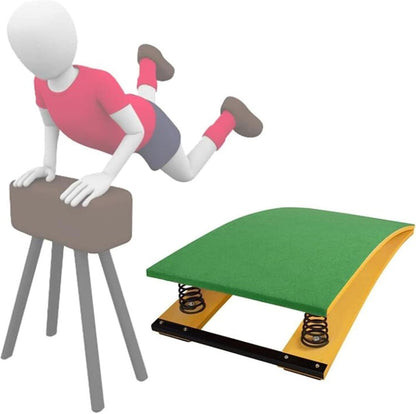 Adult Kids Gymnastics Springboard, Sport Equipment for Vaulting Training OrTeens Backflip High Jump, Heavy Duty Pro d Spring Board Elastic Ramp (2 Springs 50x80x20cm)