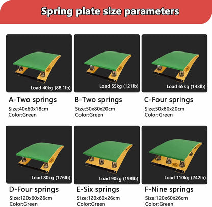 4 Springs High Jump Springboard Heavy Duty & Large Wood Gymnastics Wushu Training Elastic Board for Gymnastics Kung Fu Wood Elastic Board Heavy Duty Vault Spring Board