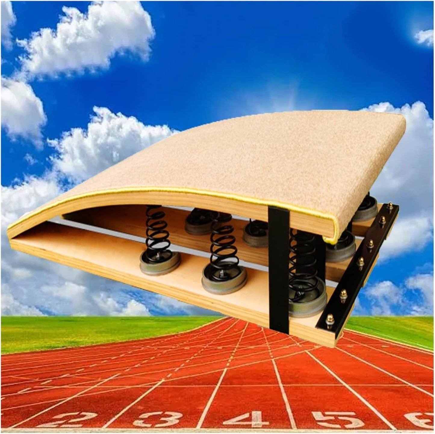Hard Wood Gymnastics Springboard for Home, Vaulting High/Long Jump Flips Gymnastics Wushu Training, Adult Teens Sport Equipment